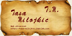 Tasa Milojkić vizit kartica